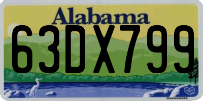 AL license plate 63DX799