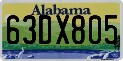 AL license plate 63DX805