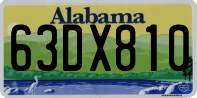 AL license plate 63DX810