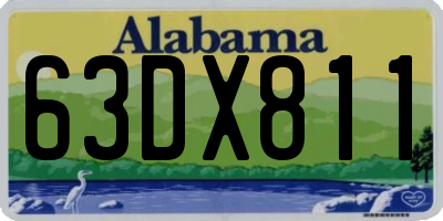 AL license plate 63DX811