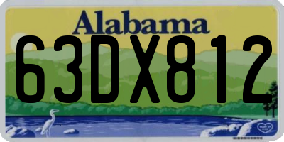 AL license plate 63DX812