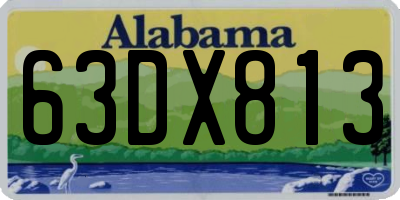 AL license plate 63DX813