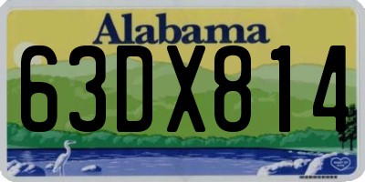 AL license plate 63DX814