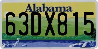 AL license plate 63DX815