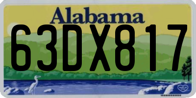 AL license plate 63DX817