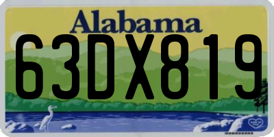 AL license plate 63DX819