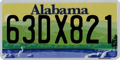 AL license plate 63DX821