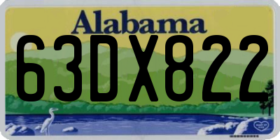 AL license plate 63DX822