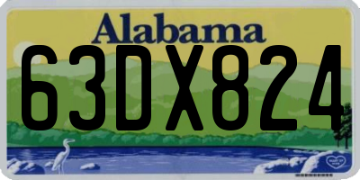 AL license plate 63DX824