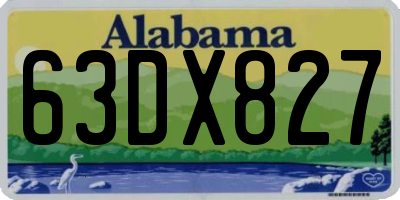 AL license plate 63DX827