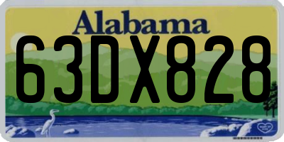 AL license plate 63DX828