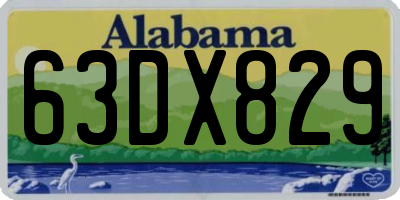 AL license plate 63DX829