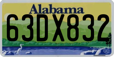 AL license plate 63DX832