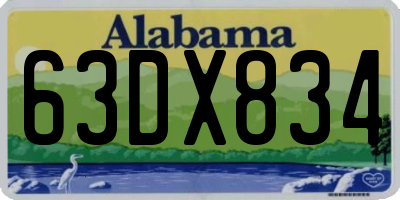 AL license plate 63DX834