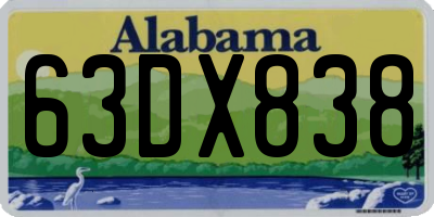 AL license plate 63DX838