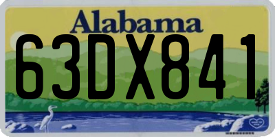 AL license plate 63DX841