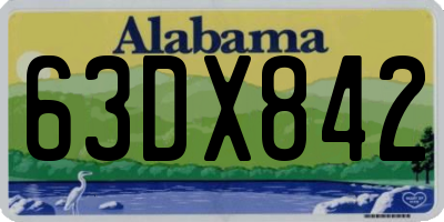 AL license plate 63DX842