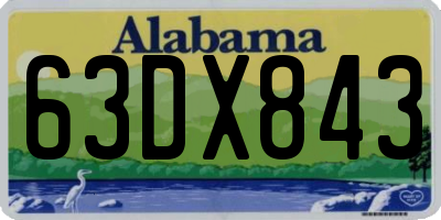 AL license plate 63DX843