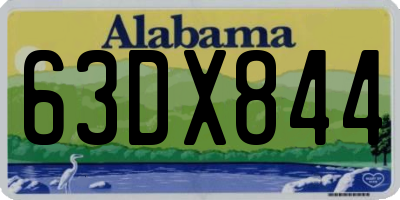 AL license plate 63DX844