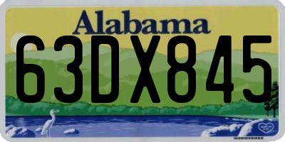 AL license plate 63DX845