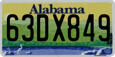 AL license plate 63DX849