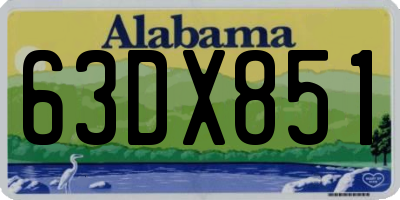 AL license plate 63DX851