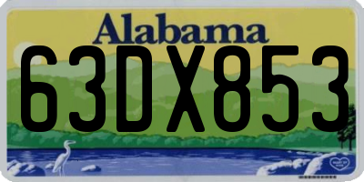 AL license plate 63DX853