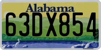 AL license plate 63DX854