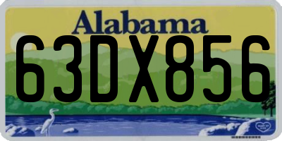 AL license plate 63DX856