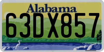 AL license plate 63DX857