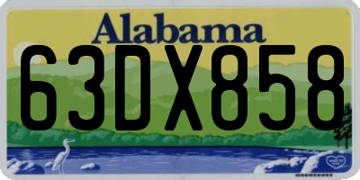 AL license plate 63DX858