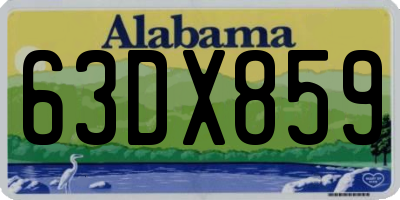 AL license plate 63DX859