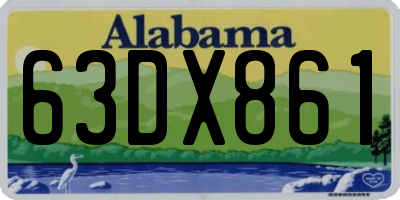 AL license plate 63DX861