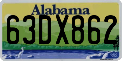AL license plate 63DX862