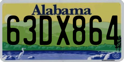 AL license plate 63DX864