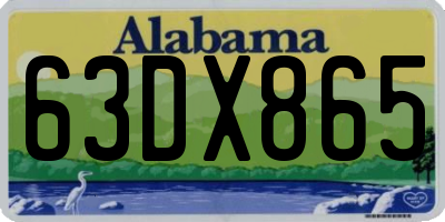 AL license plate 63DX865