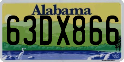 AL license plate 63DX866