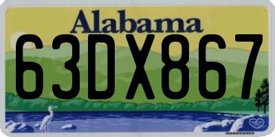 AL license plate 63DX867