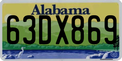 AL license plate 63DX869