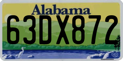 AL license plate 63DX872