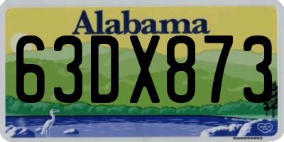 AL license plate 63DX873