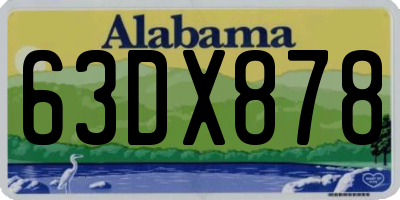 AL license plate 63DX878