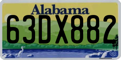 AL license plate 63DX882