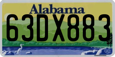 AL license plate 63DX883