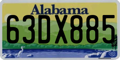 AL license plate 63DX885