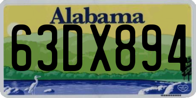 AL license plate 63DX894
