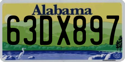 AL license plate 63DX897