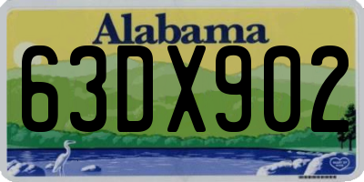 AL license plate 63DX902
