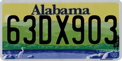 AL license plate 63DX903