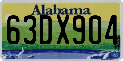 AL license plate 63DX904